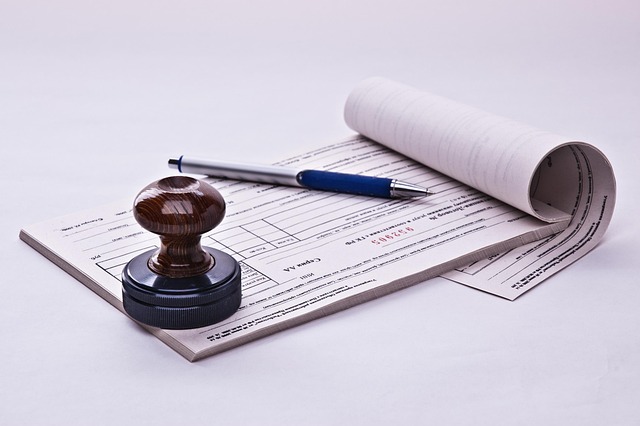 Banking & Financial Translation Services Stamp and papers