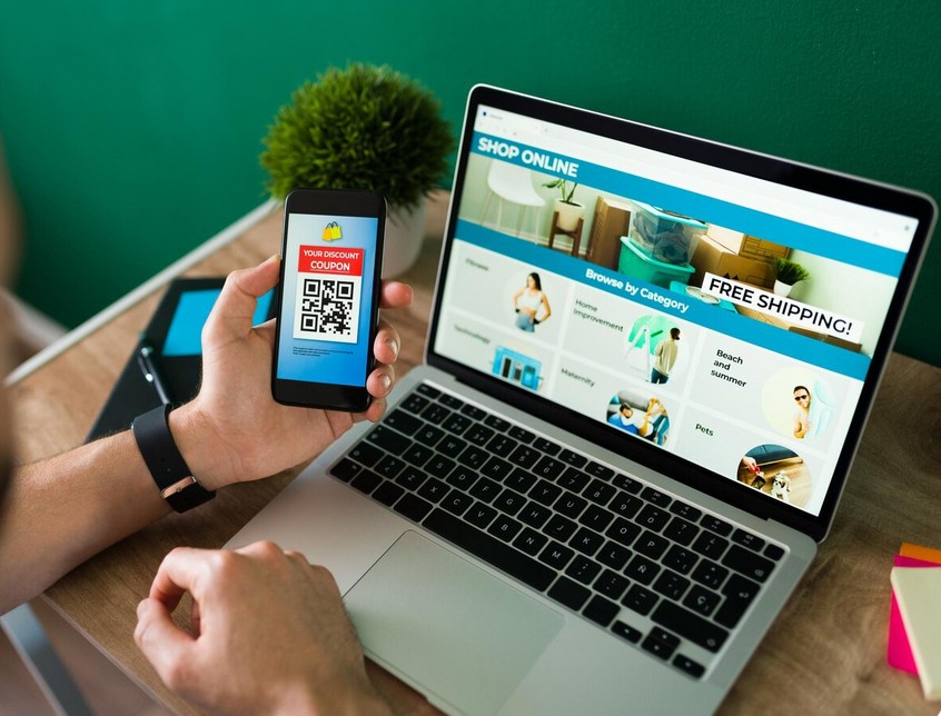 Unleashing Global Potential: The Imperative of Professional Retail Translation Services a person making online purchase using a smartphone
