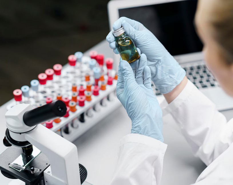 Biotechnology Translation Services a researcher examining samples