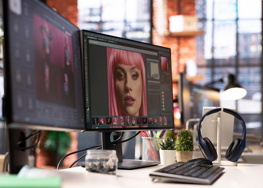 AI-Powered Localization: The New Frontier of Multimedia Translation. a scene from a movie shown on a PC monitor