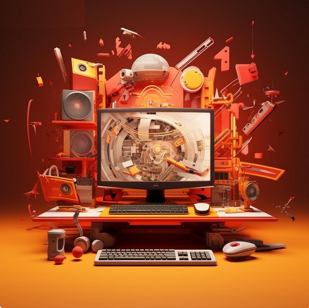 AI-Powered Localization: The New Frontier of Multimedia Translation. artwork showing multimedia elements