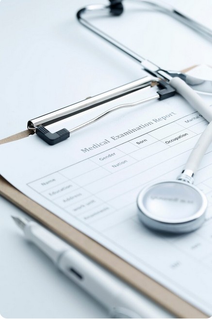 Beyond Terminology: Expert Translation for Your Most Critical Life Science Documents. an inage showing a stethoscope on medical reports