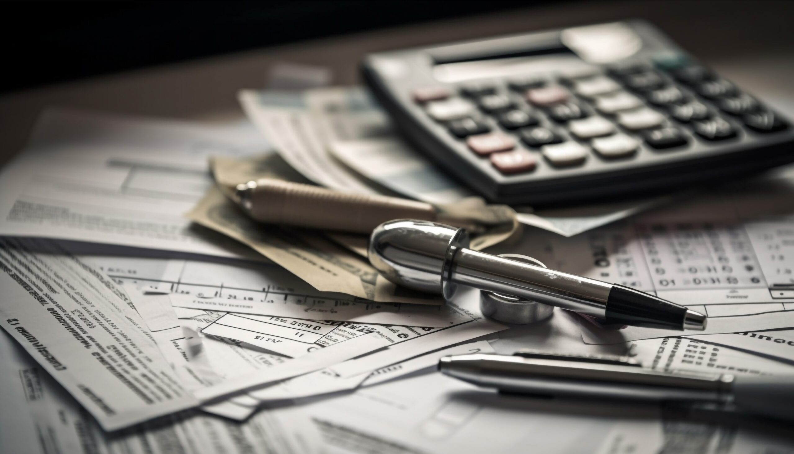 Catastrophe Averted: The Ultimate Guide to Financial Regulation Translation Compliance. image showing calculater, pens and financial papers