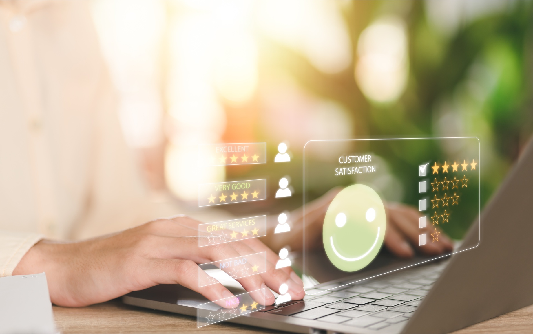 Your 2025 Guide to Financial Translation: How to Get Top Quality Without the Top Price. a pesron working on a laptop and financial data appearing on a virtual screen