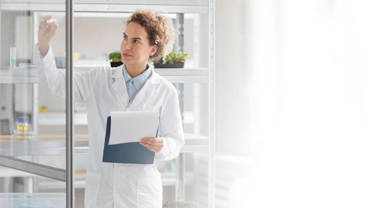 Maximize ROI: How to Request a Life Science Translation Quote That Delivers. a doctor at a a lab
