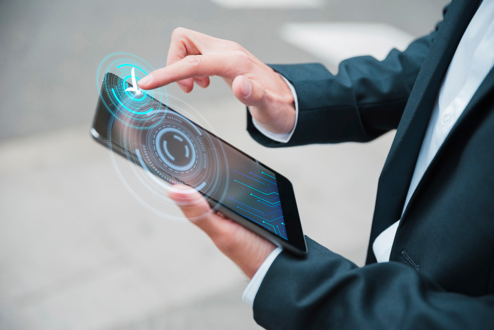 The Ultimate Strategic Guide to Conquering Global Markets: How to Choose a Retail Translation Services Partner. a person checking a tablet