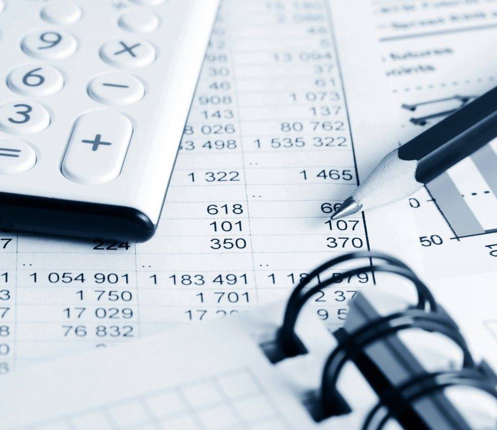 a notebook and calculator