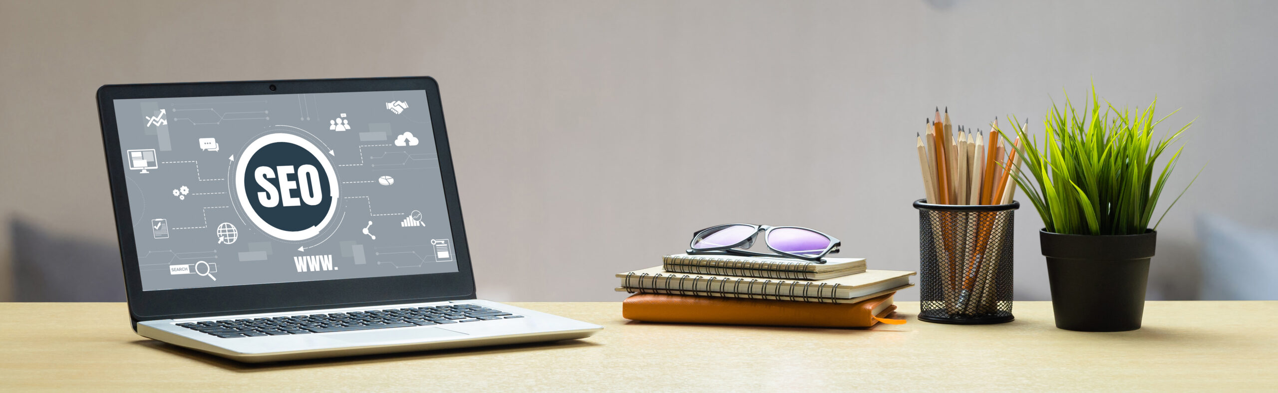 Unlocking Global Retail Success with Professional Translation Services. a laptop showing the word seo