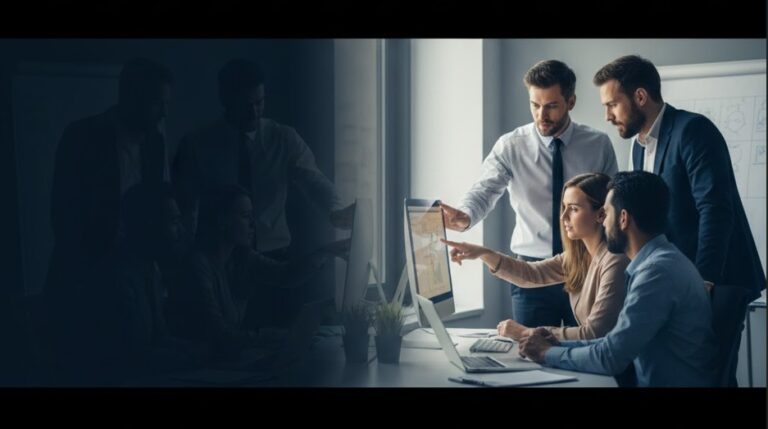 employees at an elearning session